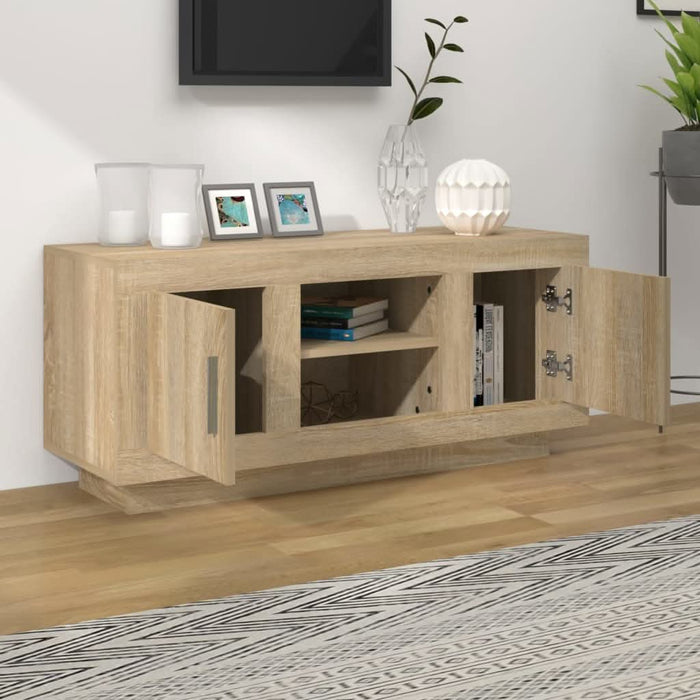 Comodă TV, stejar sonoma, 102x35x45 cm, lemn prelucrat - WALTI WALTI