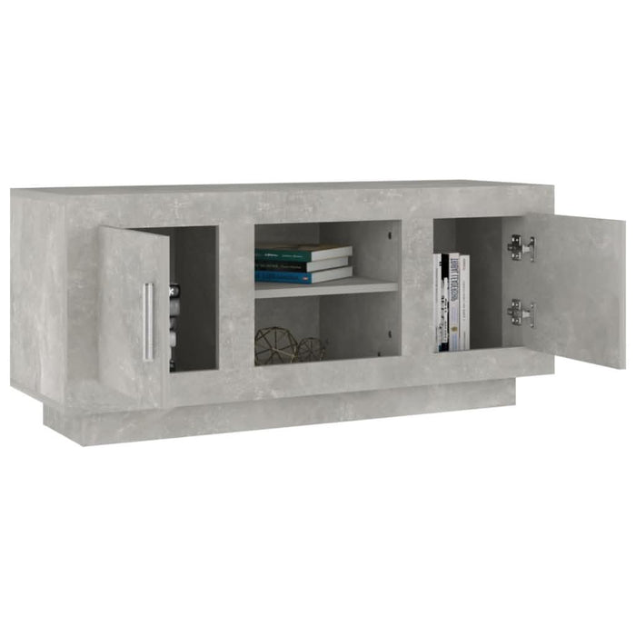 Comodă TV, gri beton, 102x35x45 cm, lemn prelucrat - WALTI WALTI