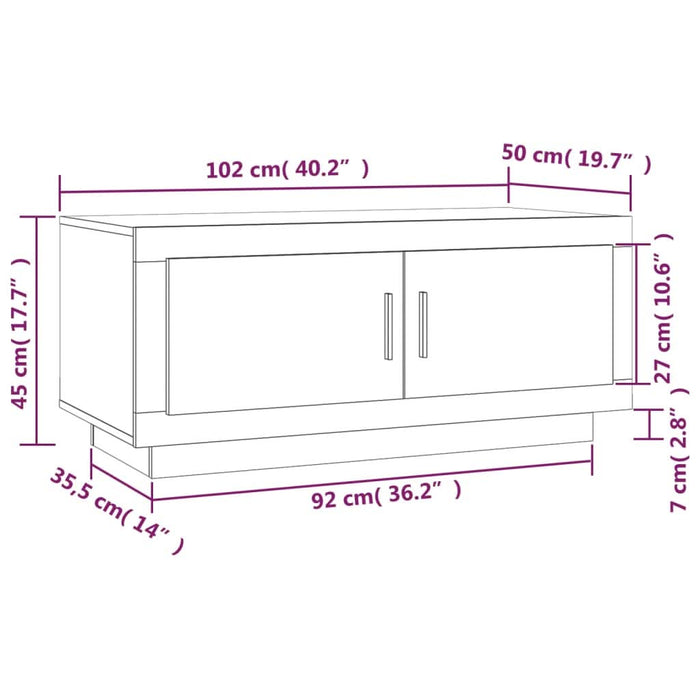 Măsuță de cafea, gri beton, 102x50x45 cm, lemn compozit - WALTI WALTI