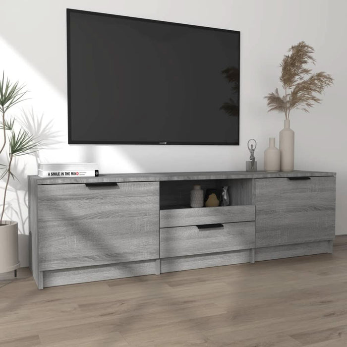 Comodă TV, sonoma gri, 140x35x40 cm, lemn prelucrat - WALTI WALTI
