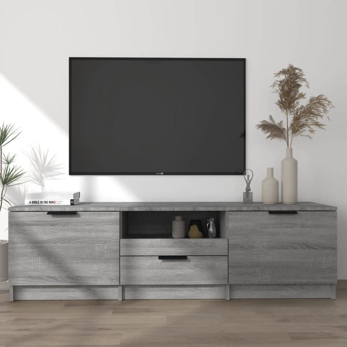 Comodă TV, sonoma gri, 140x35x40 cm, lemn prelucrat - WALTI WALTI