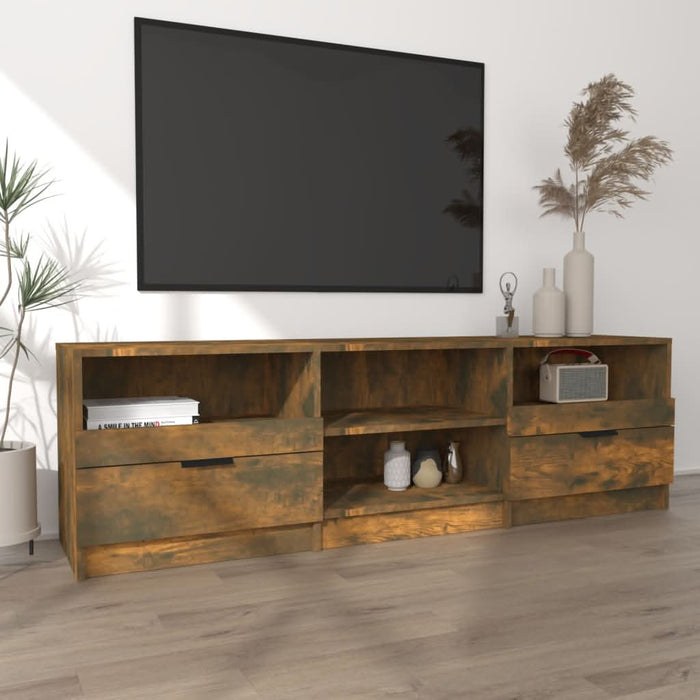 Comodă TV, stejar fumuriu, 150x33,5x45 cm, lemn prelucrat - WALTI WALTI