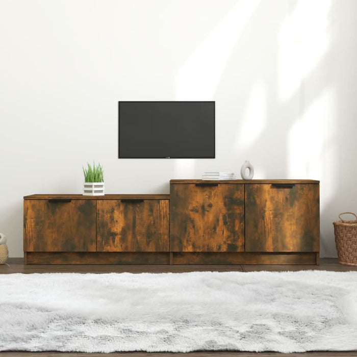 Comodă TV, stejar fumuriu, 158,5x36x45 cm, lemn prelucrat - WALTI WALTI