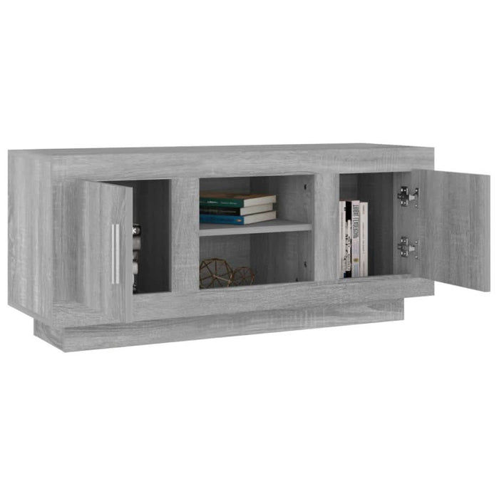 Comodă TV, gri sonoma, 102x35x45 cm, lemn prelucrat - WALTI WALTI