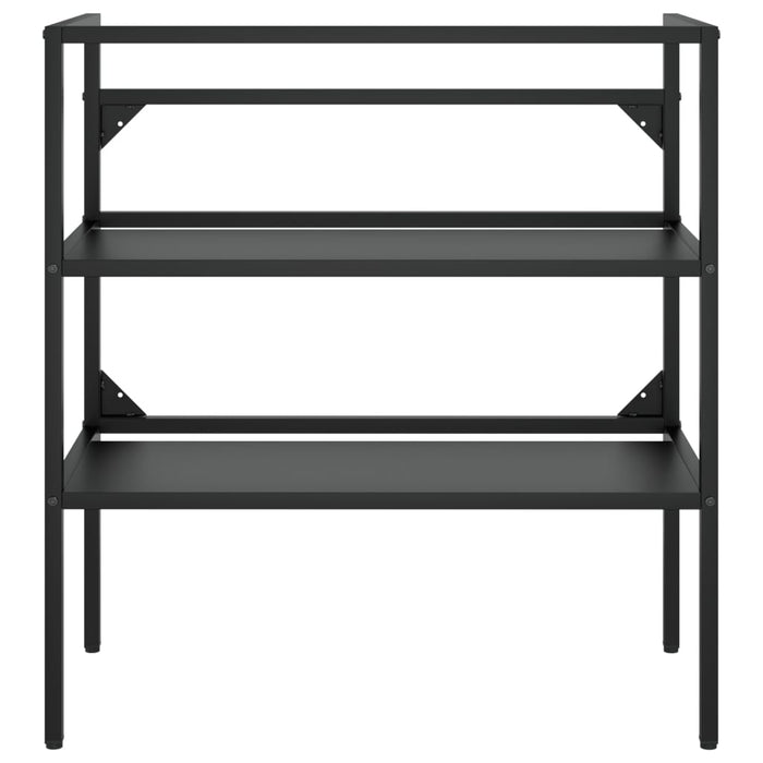 Cadru lavoar baie cu chiuvetă încorporată, negru, fier - WALTI WALTI