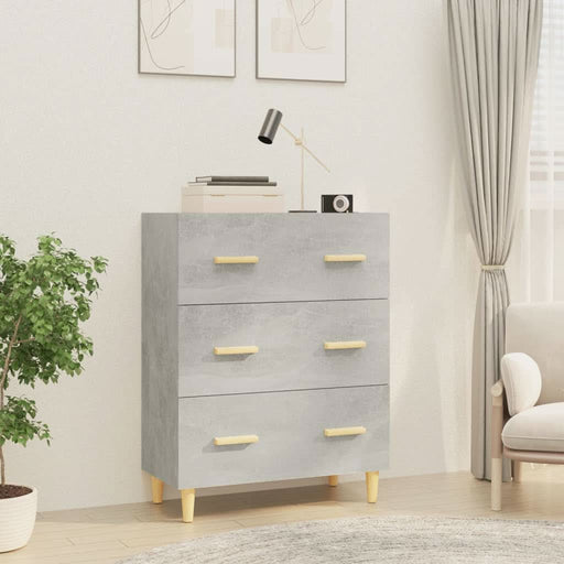 Servantă, gri beton, 70x34x90 cm, lemn prelucrat - WALTI WALTI