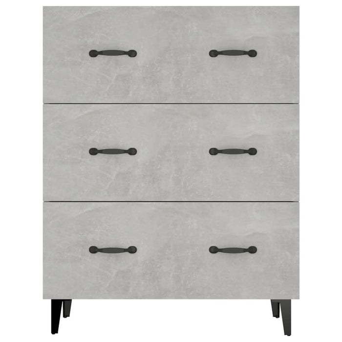 Servantă, gri beton, 69,5x34x90 cm, lemn compozit - WALTI WALTI