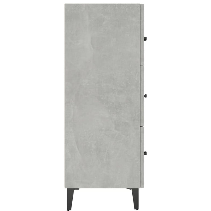 Servantă, gri beton, 69,5x34x90 cm, lemn compozit - WALTI WALTI