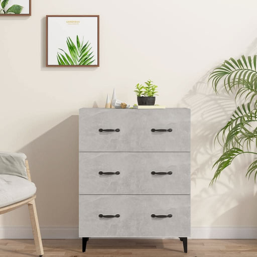 Servantă, gri beton, 69,5x34x90 cm, lemn compozit - WALTI WALTI