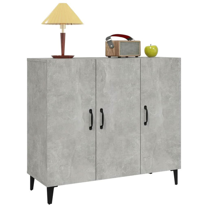 Servantă, gri beton, 90x34x80 cm, lemn compozit - WALTI WALTI