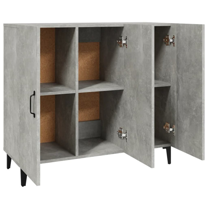 Servantă, gri beton, 90x34x80 cm, lemn compozit - WALTI WALTI