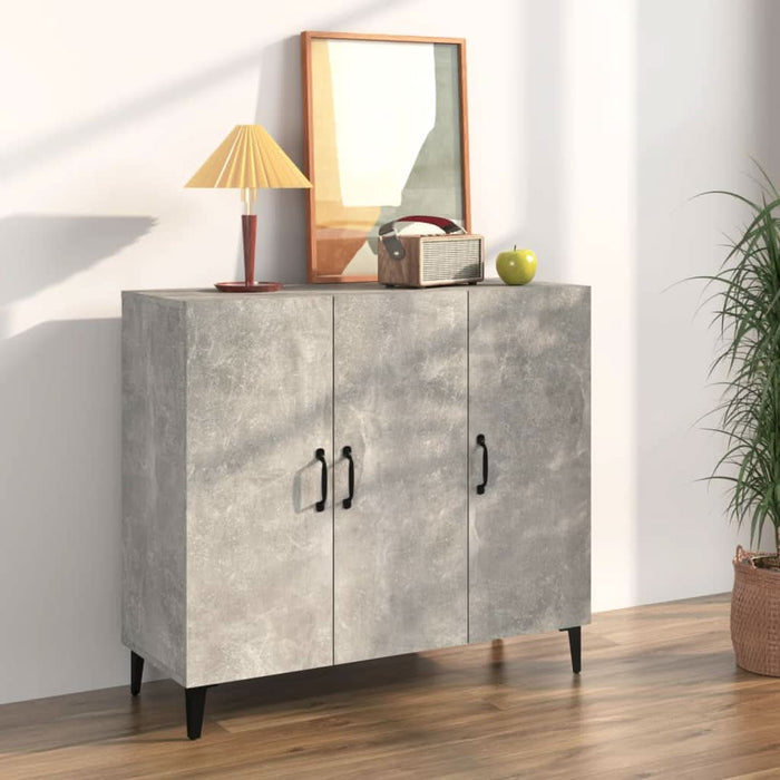 Servantă, gri beton, 90x34x80 cm, lemn compozit - WALTI WALTI
