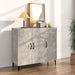 Servantă, gri beton, 90x34x80 cm, lemn compozit - WALTI WALTI