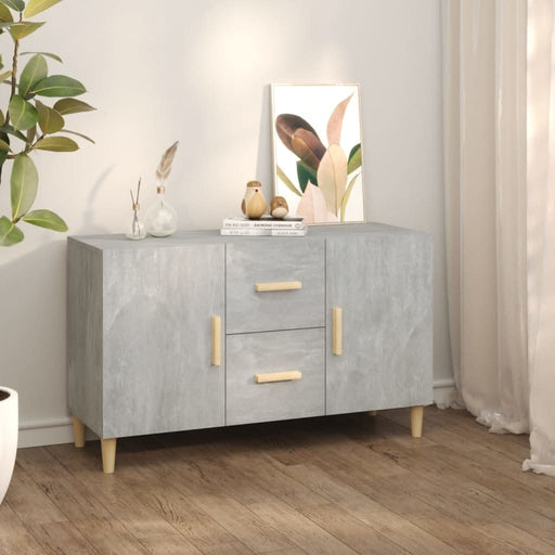 Servantă, gri beton, 100x36x60 cm, lemn prelucrat - WALTI WALTI