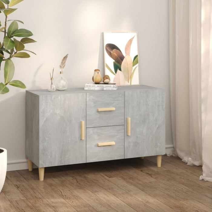 Servantă, gri beton, 100x36x60 cm, lemn prelucrat - WALTI WALTI