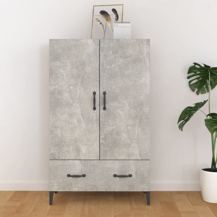 Dulap înalt, gri beton, 70x31x115 cm, lemn compozit - WALTI WALTI