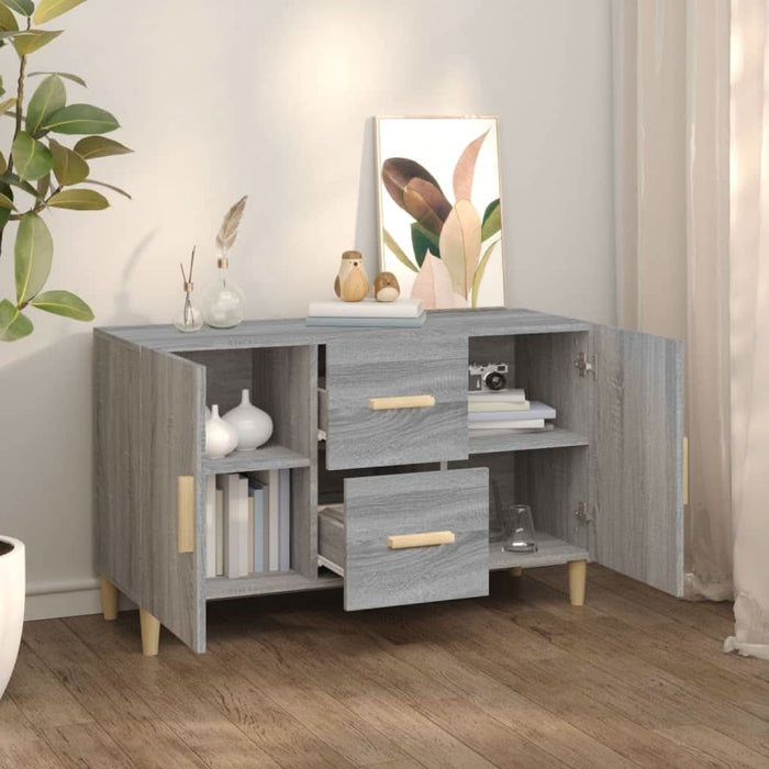 Servantă, gri sonoma, 100x36x60 cm, lemn compozit - WALTI WALTI