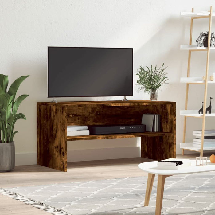 Comodă TV, stejar fumuriu, 80x40x40 cm, lemn prelucrat - WALTI WALTI