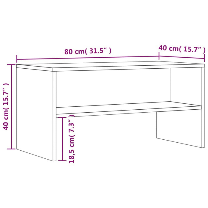 Comodă TV, stejar maro, 80x40x40 cm, lemn prelucrat - WALTI WALTI