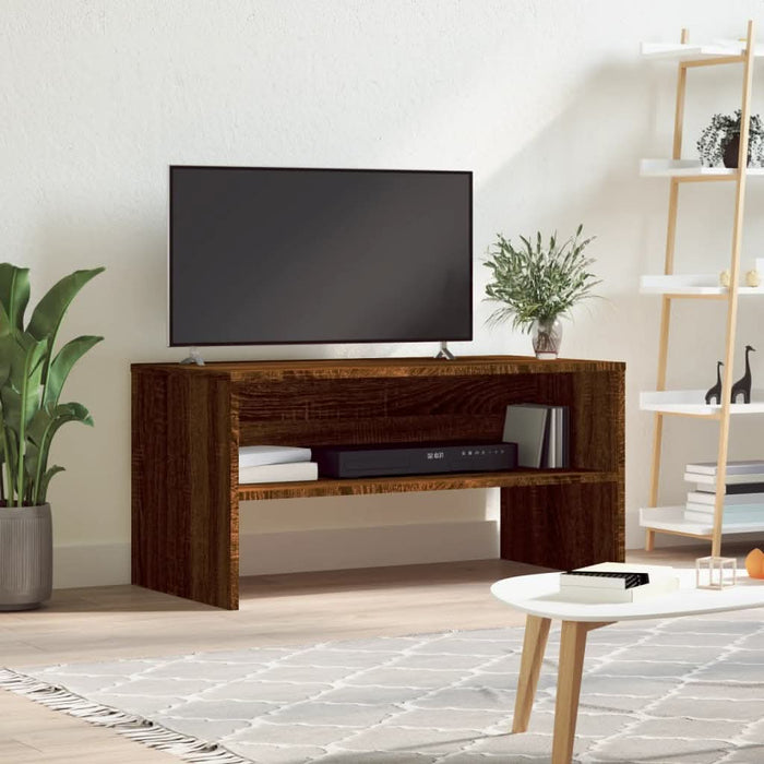 Comodă TV, stejar maro, 80x40x40 cm, lemn prelucrat - WALTI WALTI