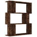Bibliotecă/Separator stejar fumuriu 80x24x96cm lemn prelucrat - WALTI WALTI