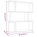 Bibliotecă/Separator stejar fumuriu 80x24x96cm lemn prelucrat - WALTI WALTI