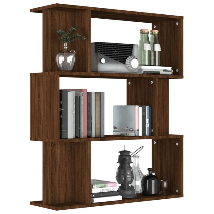Bibliotecă/Separator, stejar maro, 80x24x96 cm , lemn prelucrat - WALTI WALTI