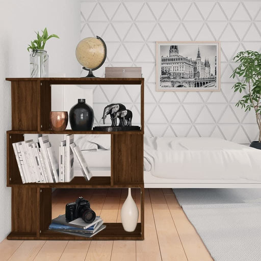 Bibliotecă/Separator, stejar maro, 80x24x96 cm , lemn prelucrat - WALTI WALTI