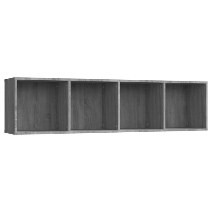 Bibliotecă/dulap TV, gri sonoma, 143x30x36 cm, lemn prelucrat - WALTI WALTI
