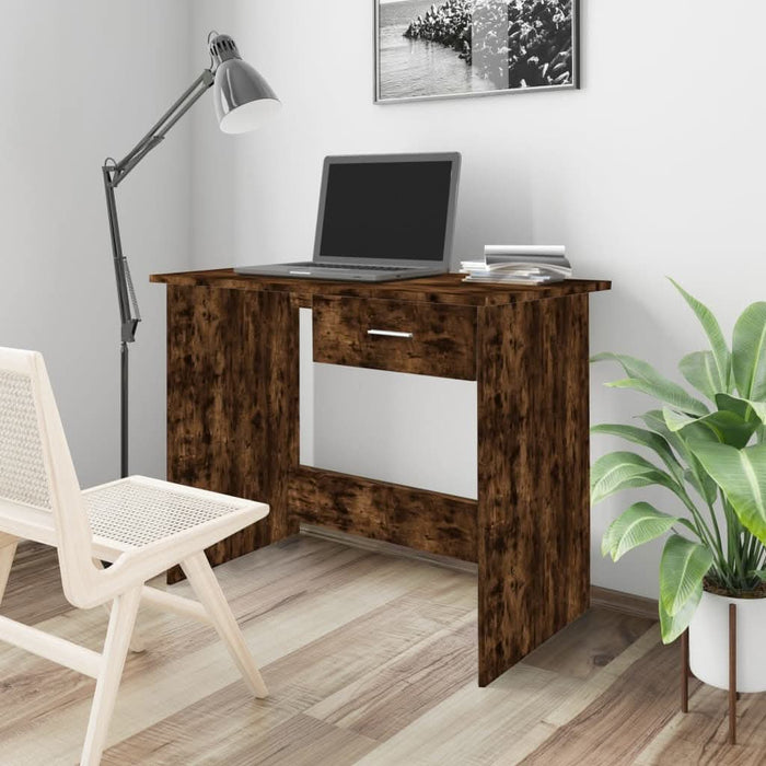 Birou, stejar fumuriu, 100x50x76 cm, lemn prelucrat - WALTI WALTI