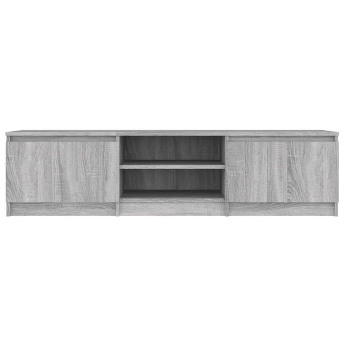 Comodă TV, gri sonoma, 140x40x35,5 cm, lemn prelucrat - WALTI WALTI