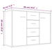 Dulap lateral, stejar fumuriu, 88x30x65 cm, lemn compozit - WALTI WALTI