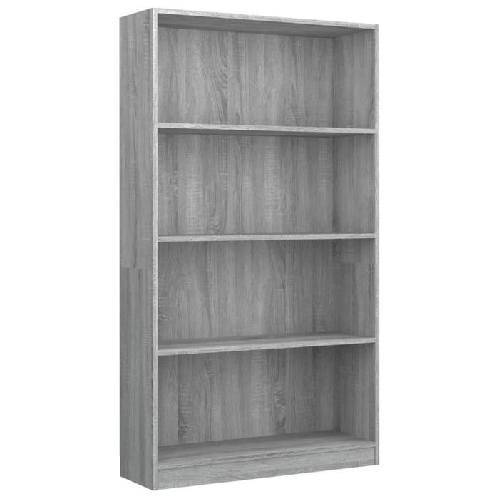 Bibliotecă cu 4 niveluri gri sonoma 80x24x142 cm lemn compozit - WALTI WALTI