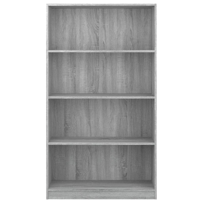 Bibliotecă cu 4 niveluri gri sonoma 80x24x142 cm lemn compozit - WALTI WALTI