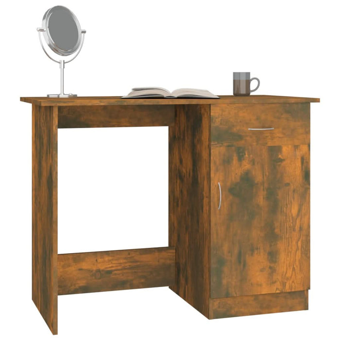 Birou, stejar fumuriu, 100x50x76 cm, lemn prelucrat - WALTI WALTI