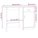 Birou, stejar fumuriu, 100x50x76 cm, lemn prelucrat - WALTI WALTI