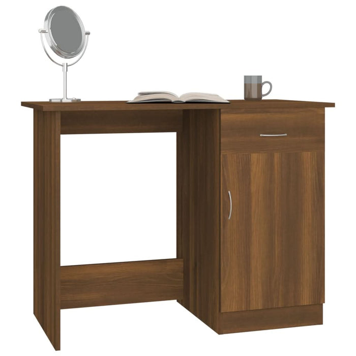 Birou, stejar maro, 100x50x76 cm, lemn prelucrat - WALTI WALTI
