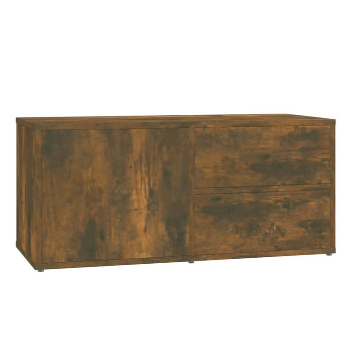 Comodă TV, stejar fumuriu, 80x34x36 cm, lemn prelucrat - WALTI WALTI