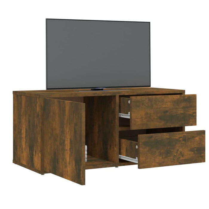 Comodă TV, stejar fumuriu, 80x34x36 cm, lemn prelucrat - WALTI WALTI
