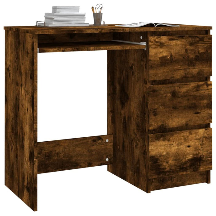Birou, stejar fumuriu, 90x45x76 cm, lemn prelucrat - WALTI WALTI