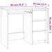Birou, stejar fumuriu, 90x45x76 cm, lemn prelucrat - WALTI WALTI