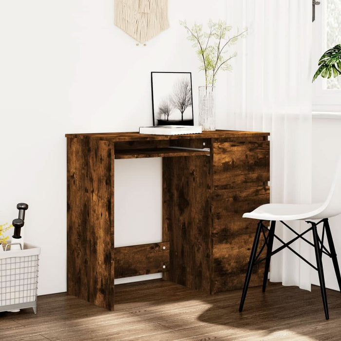 Birou, stejar fumuriu, 90x45x76 cm, lemn prelucrat - WALTI WALTI
