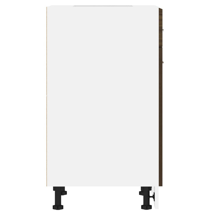 Dulap inferior de chiuvetă, stejar maro, 50x46x81,5 cm, lemn - WALTI WALTI