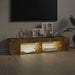 Comodă TV cu lumini LED, stejar fumuriu, 135x39x30 cm - WALTI WALTI