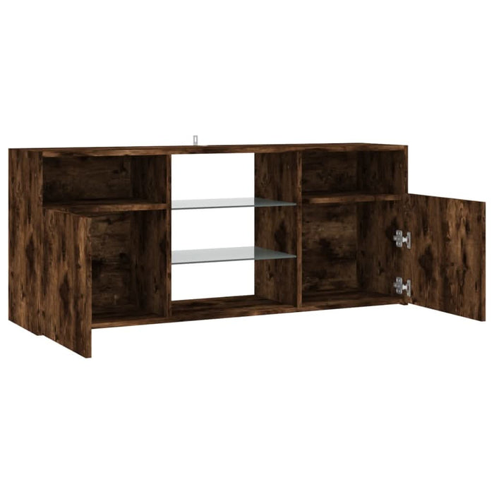 Comodă TV cu lumini LED, stejar fumuriu, 120x30x50 cm - WALTI WALTI