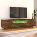 Comodă TV cu lumini LED, stejar fumuriu, 160x35x40 cm - WALTI WALTI