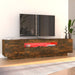 Comodă TV cu lumini LED, stejar fumuriu, 160x35x40 cm - WALTI WALTI