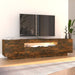 Comodă TV cu lumini LED, stejar fumuriu, 160x35x40 cm - WALTI WALTI