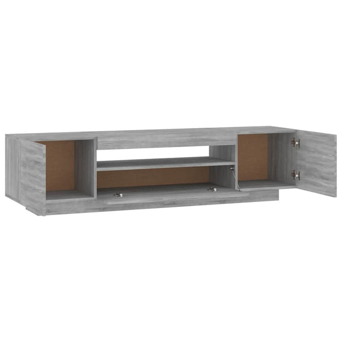 Comodă TV cu lumini LED, gri sonoma, 160x35x40 cm - WALTI WALTI