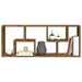 Raft de perete, stejar fumuriu, 36x16x90 cm, lemn prelucrat - WALTI WALTI